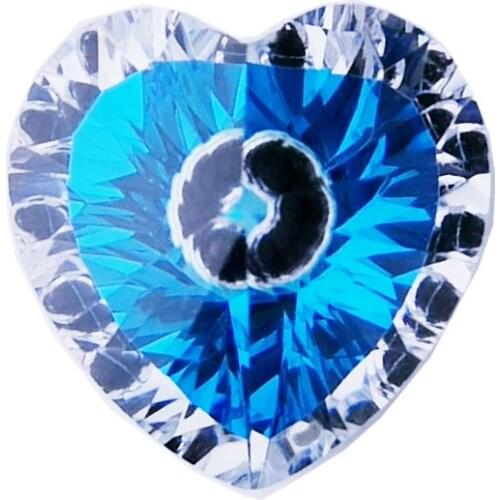 Evils eyes heart shaped navy white cubic zircon the millennium cut for jewelry making DIY loose stones gorgeous period jewelry