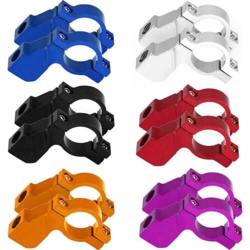 2pcs Universal Motorcycle Bike ATV rear View Mirror Bracket Mount Adapter Holder Clamp Screw CNC Aluminum 22mm 7/8" Handlebar