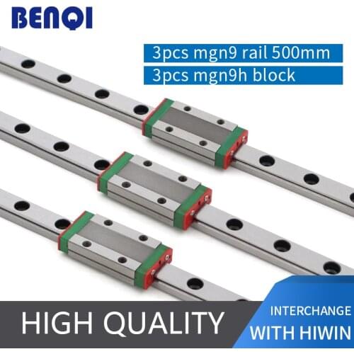 Linear guides 3 sets MGN9 1pc block + rail L500mm