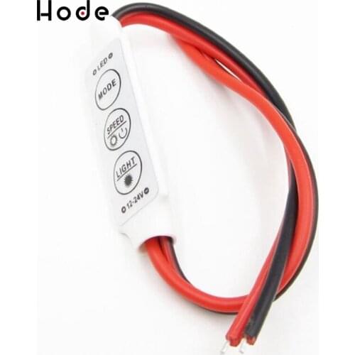 Mini 12V LED strip light dimmer controller with switch