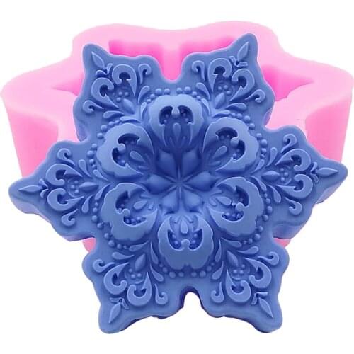 Monqui Christmas Snowflake Silicone Soap Molds Candle Molds Art Craft Molds Resin Molds