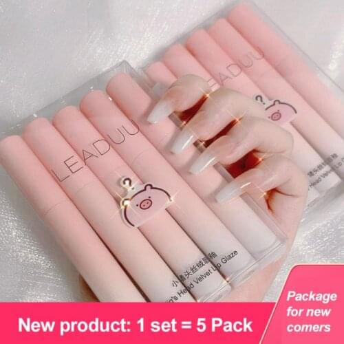 5pc Matte Sticks Lip Gloss Set Sexy Velvet Waterproof Non-fading Lightweight Lipstick Moisturizer Stick Cosmetic TSLM1