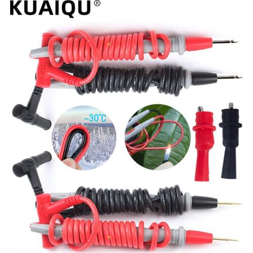 1000V 20A Silicone Wire Multimeter Probe Test Leads Kit 120cm Universal Needle Tester Tip With Alligator Clip Measuring Probes