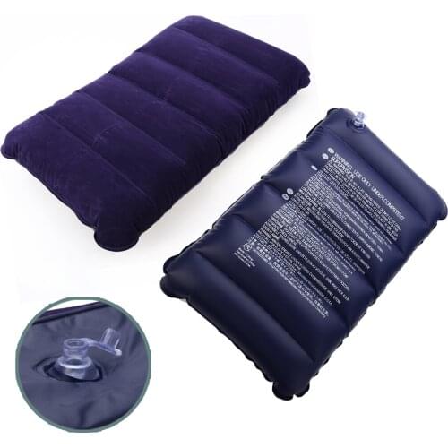 Travel Outdoor Inflatable Air Pillow Cushion Comfortable Head Neck Protecting Mat Support Air-Cushion Rest 47x30cm Portable