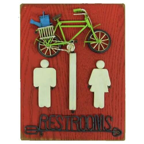 Wall Decor Metal Wood Poster Door Sign WC Bicycle Figured Vintage Miniature Trinket Cafe Restaurant Hotel Decoration Quality
