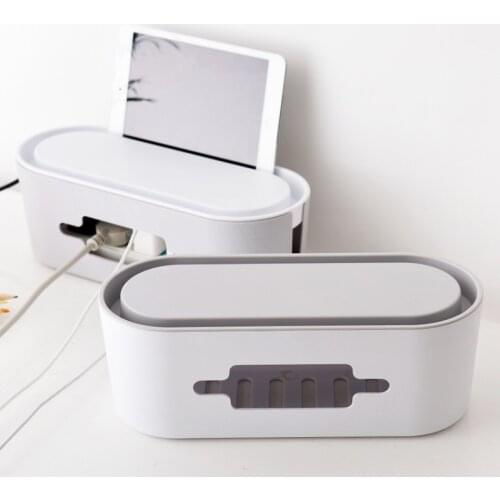 Desktop Dustproof Charger Computer Socket Socket Cable Management Box Cable Storage Box Power Strip Wire Case Socket Organizer