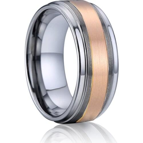 Designer True 14k gold tungsten carbide wedding band couple rings alliance men rings jewelry