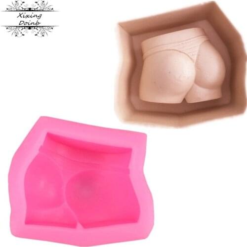 Swimming trunks hip shape silicone mold soft candy cake baking resin clay candy chocolate soap mold cake decoration tools