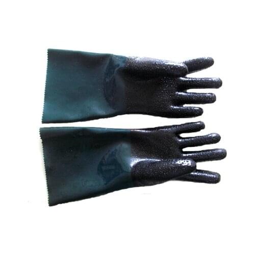 PVC rubber Sand blasting gloves length 48cm