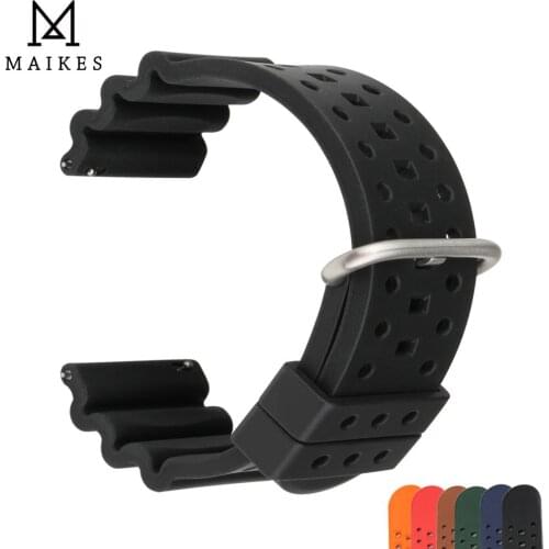 MAIKES Silicone Rubber Watch Band Strap Fit G Shock Replacement Black Waterproof Watchbands Accessories For Man