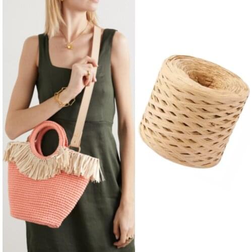 Raffia Paper Ribbon Wedding Decoration Rope for Natural Paper Twine Gift Party Easter Packing Craft Wrapping 200 Meters