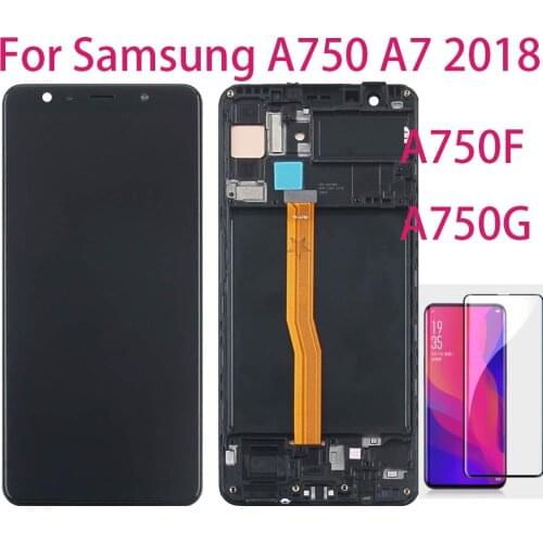 TFT 6.0'' For Samsung Galaxy A7 2018 A750F A750G A750FN Touch Screen Digitizer LCD Display With Frame For Samsung A750