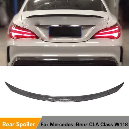 Carnon Fiber Rear Trunk Spoiler Boot Lip Wing Spoiler For Mercedes-Benz CLA Class W118 2019 2020 Carbon Fiber