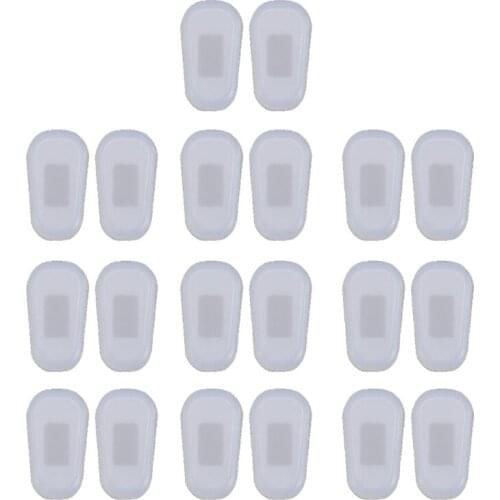 10 Pairs Push-in Eyeglass Nose Pads Soft Silicone Air Cushion Glasses Replacement Nosepad Anti-Slip Nose Bridge Pads Kit F3MD