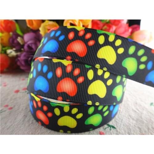 16010147, new arrival 7/8'' (22mm) 50 yards dog printed grosgrain ribbons animal ribbon hair accessories