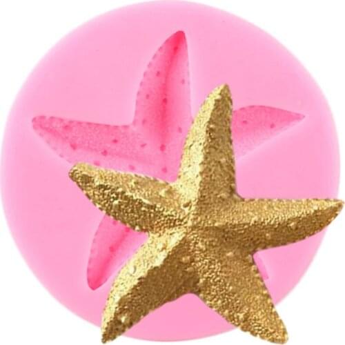 3D Starfish Silicone Mold SugarCraft Fondant Cake Decorating Tools DIY Party Chocolate Gumpaste Mould Candy Resin Clay Moulds
