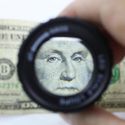 30X Cylindrical Scale Magnifying Glass Optical Glass Magnifier Adjustable Focal Jewelry Loupe Printing Cloth Magnifier Lupe