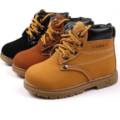 2021 New Boys Girls Fashion Boys Single Boots Children Single Boots Children Single Shoes Four Seasons Fashion Flats Gentle Warm