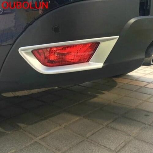 For Jaguar F-Pace f pace X761 2016 2017 ABS Chrome Rear Tail Fog Light Lamp Stiker Cover Frame Accessories Moulding Trim 2pcs