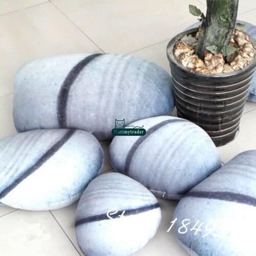 Dorimytrader 6Pcs European style Meteor Stone Cushion Livingroom Decoration Kids Big Natural Stone Pillow Toy Nice Gift DY61081