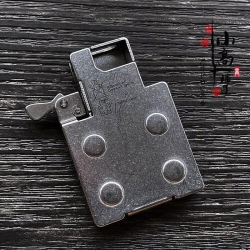 EDC Stainless Steel Lighter Insert Portable Candy Chewing Gun Medicine Box Storage Multifunction EDC Tools