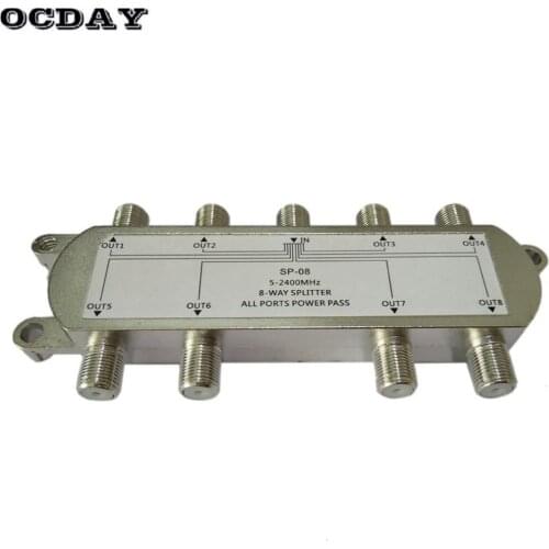GSP-08A 8-Way Signal Satellite Splitter TV Antenna RF Coaxial Cable Splitter Wholesale