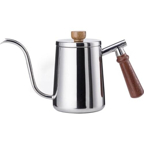 350ml 550ml Drip Kettle Stainless Steel Coffee Tea Pot ,Coffee kettle Swan Neck Drip Wooden Handle Coffee Tea Pot Coffee Maker