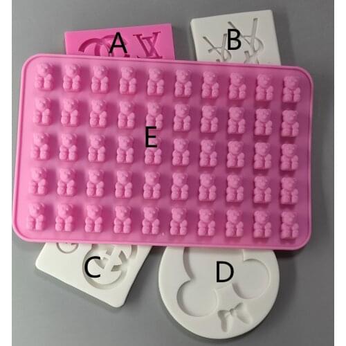 Mini Fashion Brand Logo Design Silicone Mold DIY Fondant Chocolate Cake Mould Cake Decorating Tools Kitchen Baking Accessories