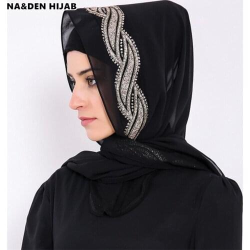 Fashion solid color golden shawls scarf hot sell chiffon Muslim hijab woman scarves pashmina bandana silk scarf 10pcs/lot