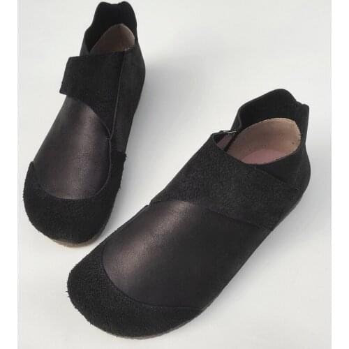 Mens Casual Shoes Slip on Ankle Boots Spring Autumn Mens Leather Shoes 100% Genuine Leather Man Boots Male Work Shoes