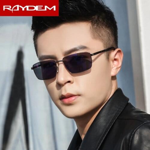 2019 Mens Polarized Sunglasses Men Metal Frame Rectangle Sun Glasses