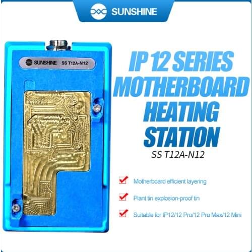 SUNSHINE SS T12A-N12 Heating Station for iP12 12Pro 12 Promax 12Mini Motherboard Layering Hand Disk CPU Removal Preheater