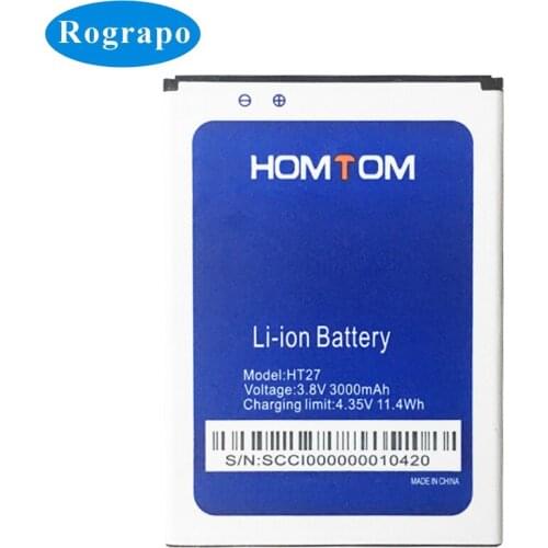 100% New 3000mAh HT 27 Replacement Battery Baterij Batterie For Homtom HT27 Mobile Phone Accumulator