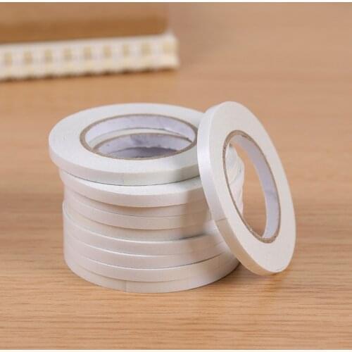 5mmX12m New High Quality White Strong Double Sided Sticky Tape Double Faced Adhesive DIY School Stationery