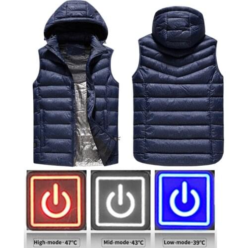 New Infrared USB Heater Vest Electric Heated Jacket Winter Heating Clothes Men Thermal Outdoor Sleeveless Vest Hiking Climbing