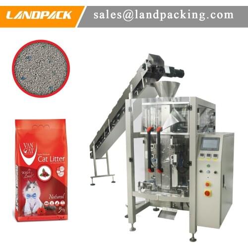 Semiautomatic Cat Litter Quad Side Seal Vertical Filling Machine Granules Packing Machine