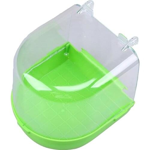 Portable Parrot Bird Bathtub Hanging Pet Bird Bath Cage Shower Bath for Outdoors Garden Cage Accessories