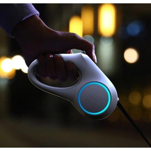 Petkit Go Shine Max Pet Leash Dog Traction Rope Flexible Ring Shape 3m/4.5m with LED Night Light Dogs Accessoires Chain