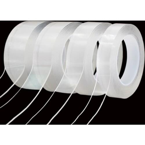 1 Pcs Transparent Silicone Double Sided Tape High Strength No Traces Adhesive Tape Stickers Living Goods For Car Stickers