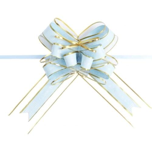 10Pcs Pullbows Attractive Wide Applications Cloth Wedding Car Gift Packing Pull Bow Ribbons for Party