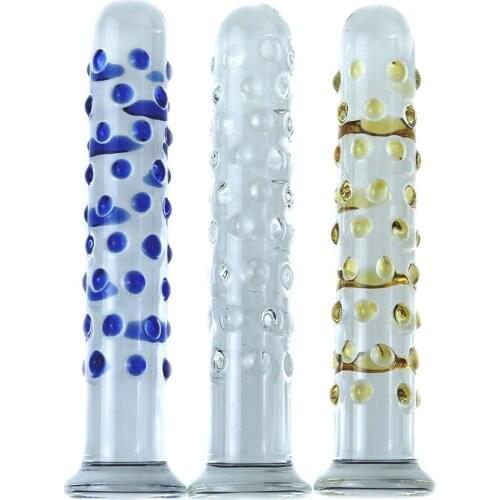 3 Color Glass MultiConvex Point Erotic Anal Plug Butt Plug Crystal Rod Insert Prostate Massage G Spot Dilator Toys For Women/Men