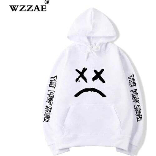 Lil Peep LOVE Print Sweatshirt Men Women Casual Pullover Lil Peep Rapper THE PEEP SHOW Print Sad Face Boy Girls Hip hop Hoodies