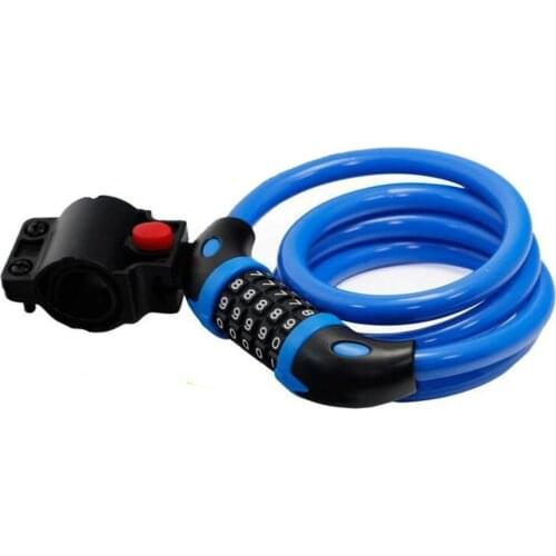 Bike Lock 5 Digit Code Combination Bicycle lock mountain bike lock road bike lock bicycle steel cable lock