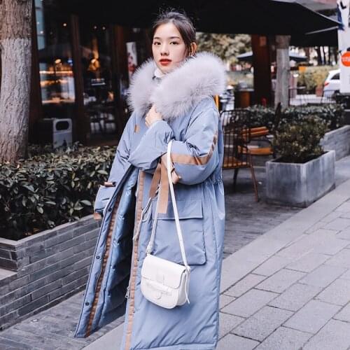 KMETRAM Winter Jacket Women Large Fur Collar Parka Women Jacket Korean Long Coat Female Parkas Mujer 2020 Casaco Feminino MY3430