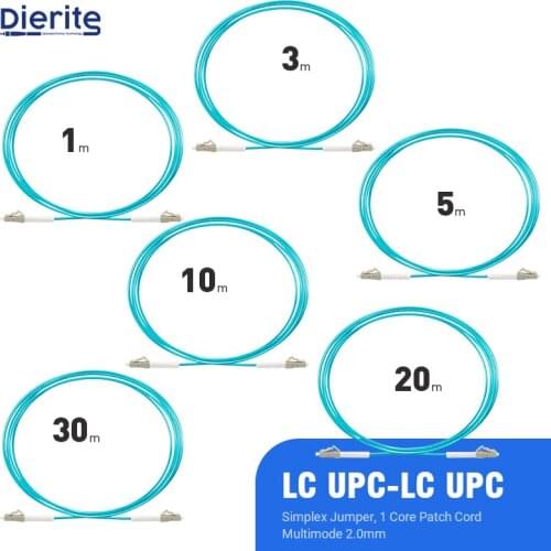 30m 1Pcs LC UPC TO LC UPC OM3-150 Fiber Patch Cable Multimode Simplex Jumper One Core Fiber Patch Cord 2.0mm Fast Transmission