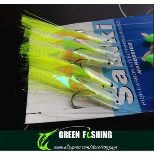 10 pack 1# 2# 3# 4# rig hooks fishing lure luminous sabiki bait for freshwater sabiki lure rigging squid sabiki lure