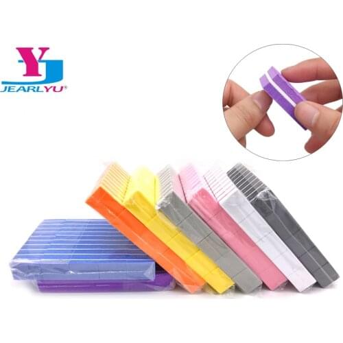 100 X Double Side Mini Nail Files 100 180 Sanding Buffer Block UV Gel Varnish Emery File Colorful Sandpaper Sponge Lima Unghie