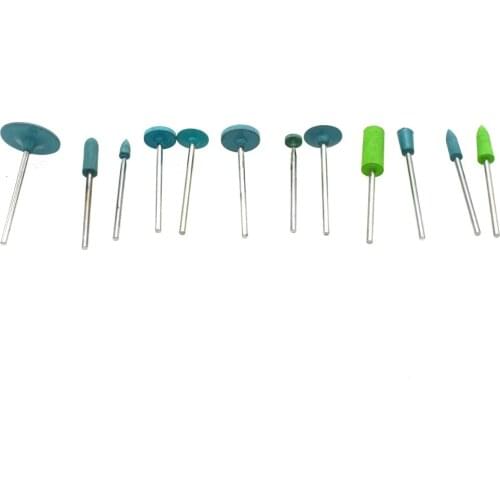 12pcs Rubber Points Rotary Tool Grinding Wheel Set Accessories for Dremel Grinding 2.35MM Shank