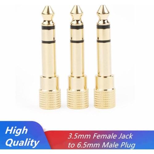 3.5mm Female To 6.5mm Male Stereo Jack Plug Audio Connector Headphone Microphone Plug Adapter Audio 6.5 To 3.5 Adapter