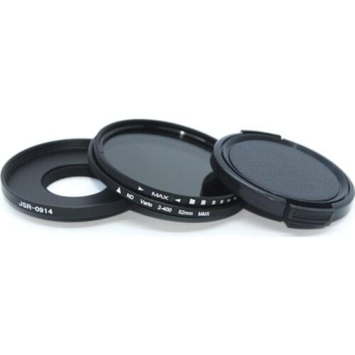 3 in 1 set Adjustable 52mm Neutral Density ND 2-400 Filter Lens for xiaomi yi 2 4k yi 4k plus sport action Camera